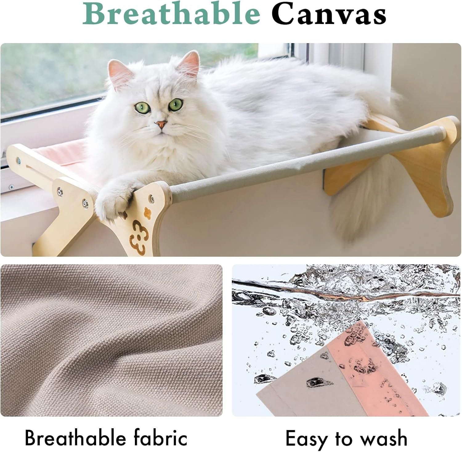 Adjustable 2-in-1 Cat Window Perch Sunbathing Seat – Pink, Holds 40 lbs