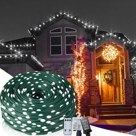 Christmas Rope Lights – 1000 LED, 328 Ft Outdoor Decorative Strobe String with 8 Modes, Remote, IP67 Waterproof & Timer Memory Function