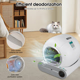 Smart Self-Cleaning Cat Litter Box – Automatic Scooping with Deodorization, App Control & 2.4G WiFi Support with Safety Padding