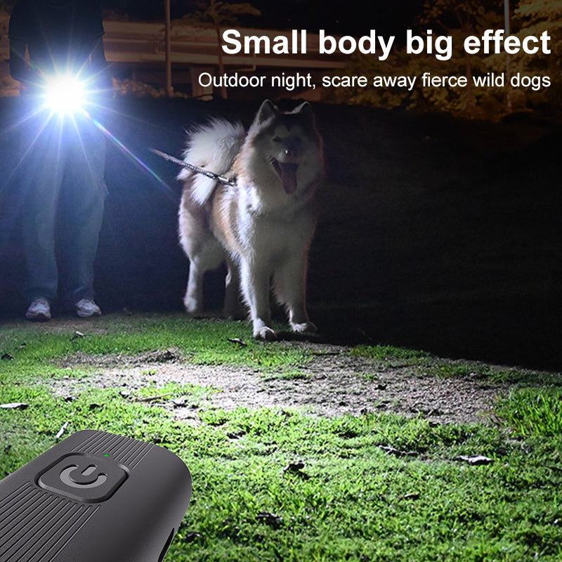 Portable Dog Bark Deterrent Device – Mini USB Rechargeable Anti-Barking Trainer with Flashing Light