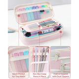 56 PCS Aesthetic School Supplies Set with Large Pencil Case – 6 Ballpoint Pens, 12 Pastel Pencils, 5 Gel Pens & 9 Automatic Pencils 🎒