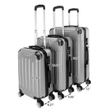 3-in-1 ABS Portable Hard Shell Luggage Set – Lightweight Spinner Suitcases (20", 24", 28")