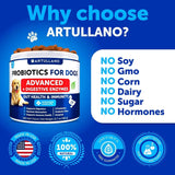 Probiotics for Dogs – Digestive Enzymes & Prebiotics for Gut Health, Allergy Relief, Yeast Balance & Immunity