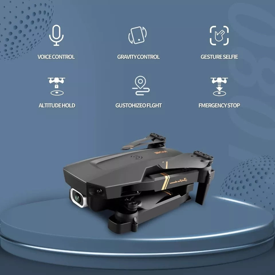 V4 Foldable Drone with 4K HD Camera - RC Quadcopter with 3 Batteries for Adults & Kids