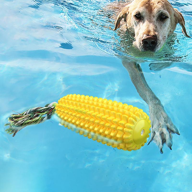 Prokel Dog Chew Toy – Corn Stick Squeaky Rope Toy for Small, Medium & Large Breeds, Durable Dental Health Training Toy