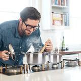 4‑Piece Stainless Steel Cookware Set – Frying Pan, 2 Qt Saucepan, 2.7 Qt & 3.7 Qt Stockpots with Lids