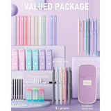 39-Piece Aesthetic School Supplies Set – Pastel Highlighters, Gel Pens, Mechanical Pencils & Cute Pen Case