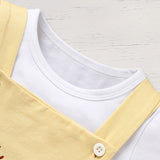 Infant Baby Boy Gentleman Outfit – Short Sleeve T-Shirt & Suspender Romper Jumpsuit Set for First Birthday