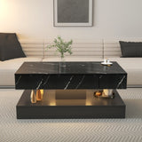 Modern High Gloss Coffee Table with RGB LED Lights & Remote Control