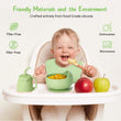 Silicone Baby Feeding Set with Suction – 10 PCS Baby Weaning Supplies (Green)
