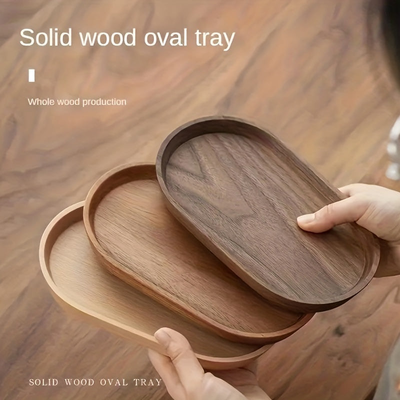 2-Piece Japanese-Style Wooden Serving Tray Set – Space-Saving, Elegant Minimalist Design