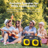 High-Power Bluetooth Party Speaker with Dual Microphones