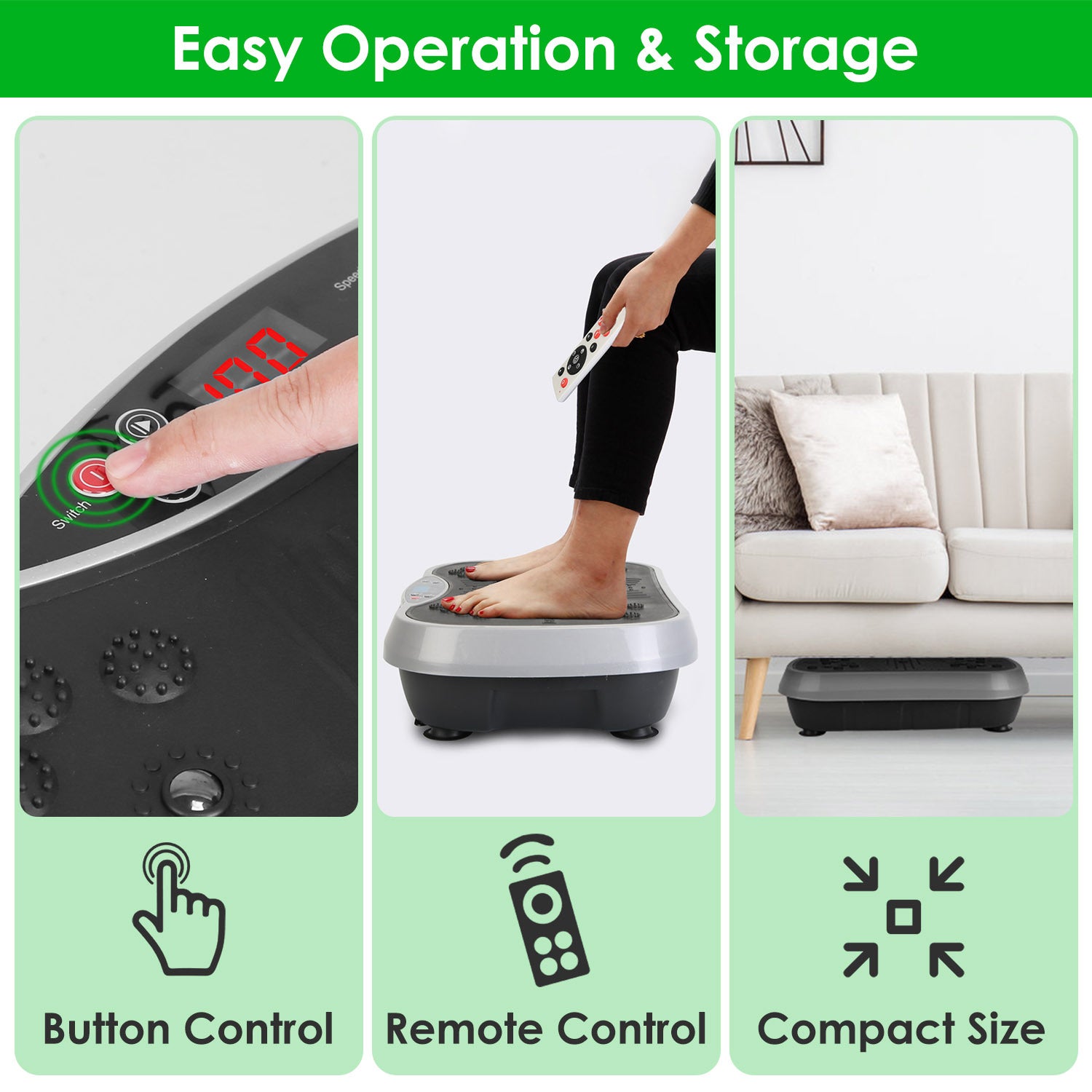 Vibration Exercise Machine with Resistance Bands & Remote – Whole Body Vibration Platform for Home Fitness 🏋️‍♀️⚡