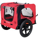 Bicycle Trailer for Pets – Outdoor Foldable Dog Trailer with Safety Reflectors, Mesh Windows & Sturdy Frame for Small & Medium Dogs