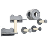 5-Piece Cat Wall Shelves Set – Wall-Mounted Climbing Activity Center with Condo, Cushion, Scratching Post & Jump Platforms