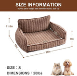 Mewoo Orthopedic Cat Couch – 26"x19"x11.8" Indoor Pet Bed with Washable Cover & Non-Slip Bottom for Cats & Small Dogs