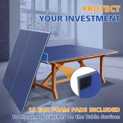 7 ft Mid-Size Folding Ping Pong Conversion Top – Portable Table Tennis Surface, 84" × 48" 12 mm MDF, Foldable Design