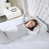 Wedge Pillow – Triangular Memory Foam Incline Cushion for Head, Back or Leg Support, Washable Cover Included