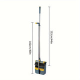 Thickened Rotatable Foldable Stainless Steel Rod Broom & Dustpan Set – Indoor Cleaning Supplies
