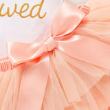 Newborn Baby Girl Outfit Set – Letter Print Romper, Tutu Skirt & Matching Headband | Coming Home Clothes