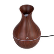 LED Ultrasonic Aroma Humidifier Essential Oil Diffuser – Vase-Shaped Smoke Fountain, Aromatherapy Air Purifier with LED Mood Light