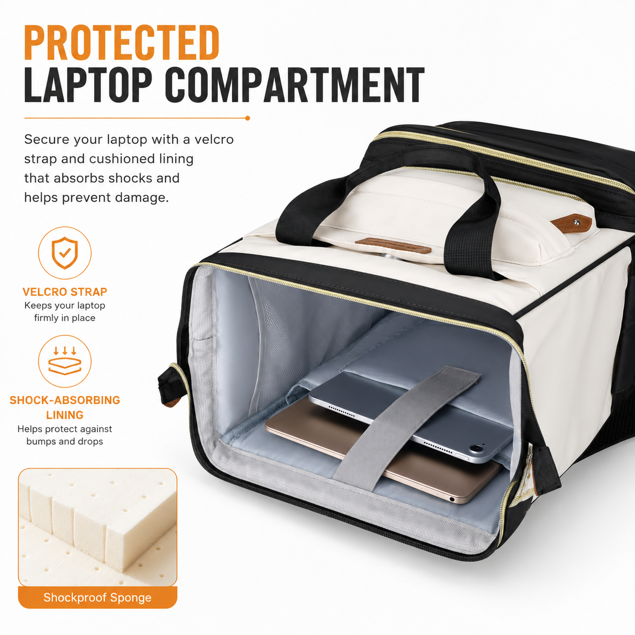 Large Laptop Backpack for 15.6–17.3 Inch Laptops – Water-Resistant Travel, College & Work Backpack with Luggage Strap