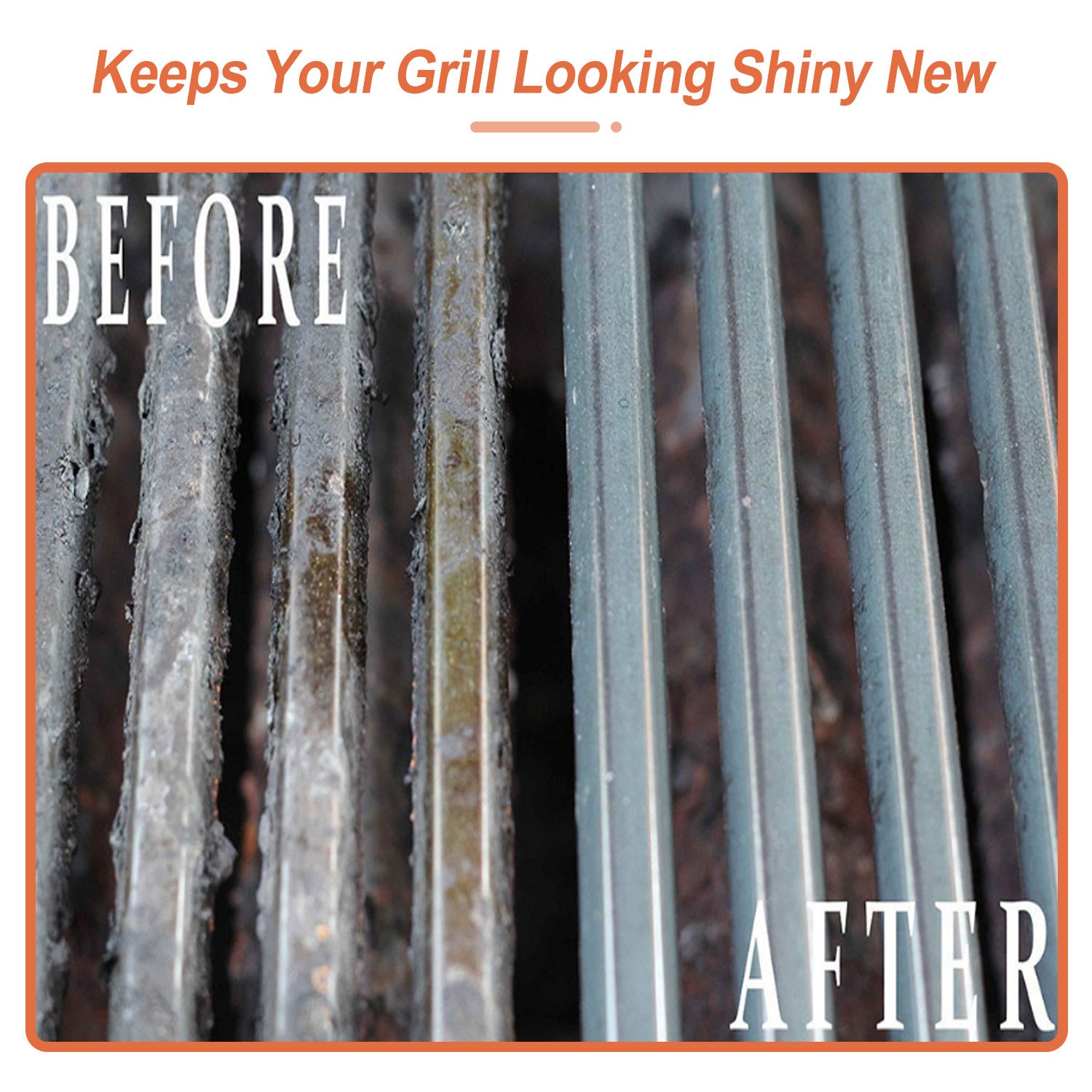 BBQ Grill Cleaning Brush – 18" Stainless Steel Bristles with Durable Scraper & Non-Slip Handle