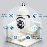 Smart HD WiFi Light-Bulb Surveillance Camera – 360° Panoramic Monitoring, 1440p, Remote Two-Way Talk & Motion Alerts (2-Pack)