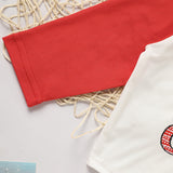 2Pcs Baby Boy Valentine’s Day Outfit – Heart Crusher Print Long Sleeve Top & Pants Set
