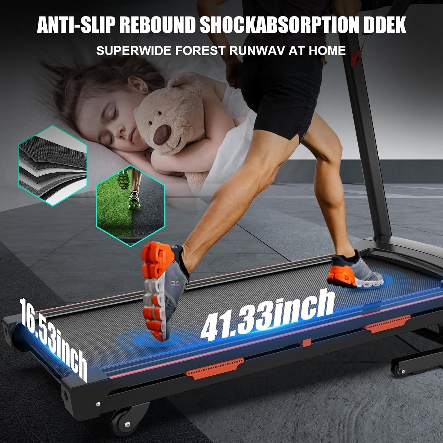 Home Automatic Tilt Treadmill | 400 lbs Capacity & 3.25 HP Folding Electric Running Machine 🏃‍♂️🔥