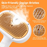 Universal 3-in-1 Pet Steam Brush – Spray Hair Removal Comb with Waterless Shampoo & Ear Cleaning Towel for Dogs & Cats