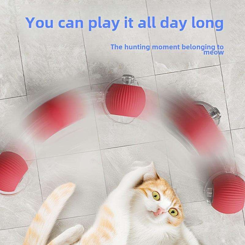 3pcs Set (Red, Grey, Green) Full Smart 360° Rolling Pet Ball, Pet Only, 3 Modes With USB Charging LED Light With Self-Fun & Decompression, Durable Plastic Material, Suitable For Small Cats & Dogs, Can Be Used As A Holiday Gi - PulinGO