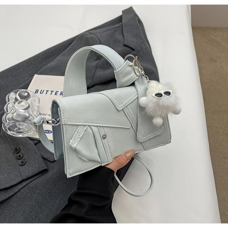 Women’s Quilted Denim Crossbody Bag 💎 Stylish Chain Shoulder Purse – Chic Evening & Casual Bag