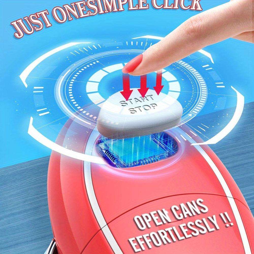 [Electric Can Opener] Hand-Free Electric Can Opener - Easy Open Any Can Sizes with Smooth Edge - Food-Safe Portable Battery Operated - PulinGO