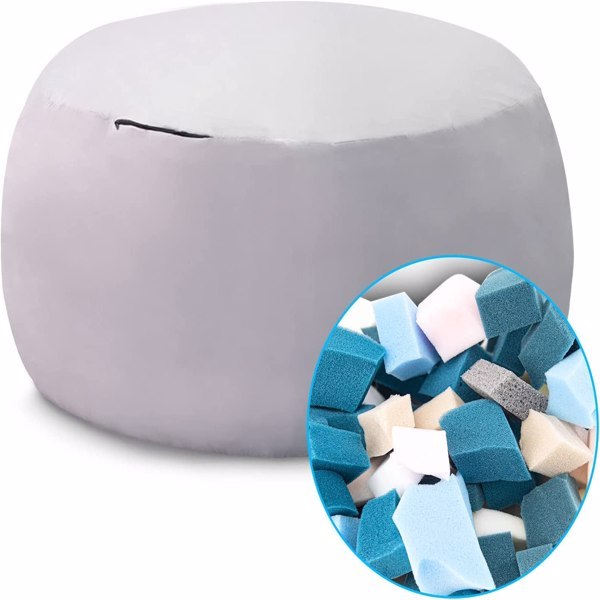 Big Round PV Velvet Bean Bag Cover (5 ft) – Soft Fluffy Cover Only, No Filler