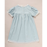 Toddler Girls Summer Lace Trim Dress – Puff Short Sleeve Crew Neck Princess Outfit, Cute Party Dress for Birthdays & Special Occasions