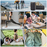 Memory Sponge Short Plush Camping Mattress – 2.5-Inch Thick Gel Memory Foam & High-Density Base, Plush Velvet Cover, Portable with Travel Bag