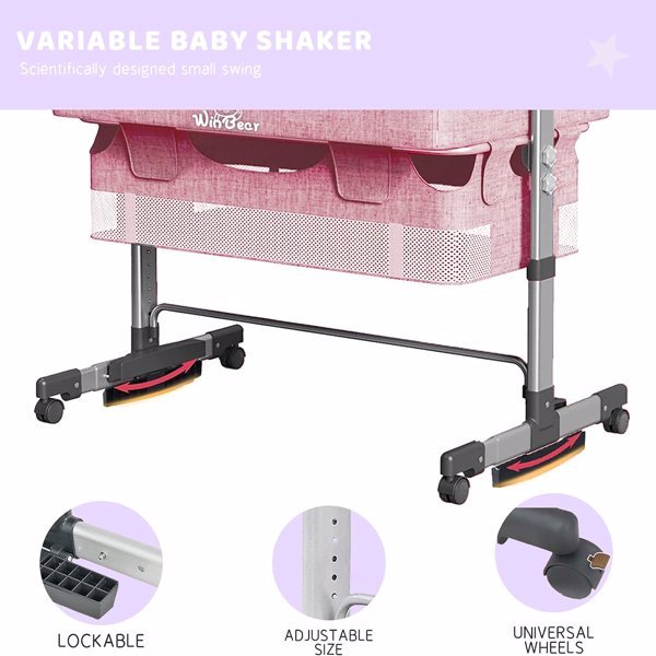 3-in-1 Bedside Crib for Babies – Portable Bassinet, Travel Bed & Co-Sleeper