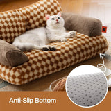 Mewoofun Cat Bed – 26"x19"x13" Fluffy Couch with Washable Cover & Non-Slip Bottom for Indoor Cats & Small Dogs