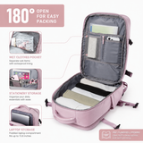 Large TSA-Friendly 17-Inch Travel Laptop Backpack – Pink Khaki
