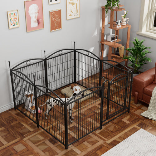 32″ 8-Panel Metal Dog Fence – Heavy Duty Outdoor Pet Playpen for Dogs, Cats & Small Animals