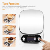 Digital Kitchen Food & Diet Scale – Multifunction Food Scale with 22 lb / 10 kg Capacity, 1 g Precision, Stainless Steel
