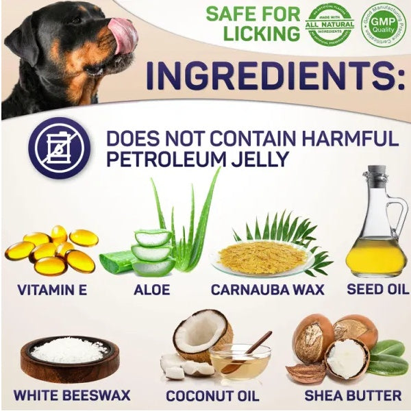 Natural Dog Paw Balm – Moisturizing & Healing Paw Protection for Dogs, Organic Balm for Cracked Pads & Dry Noses