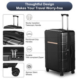 FCH 3-in-1 Luggage Set with Double Silent Wheels, Wet/Dry Separation & ABS+PC Hard Shell