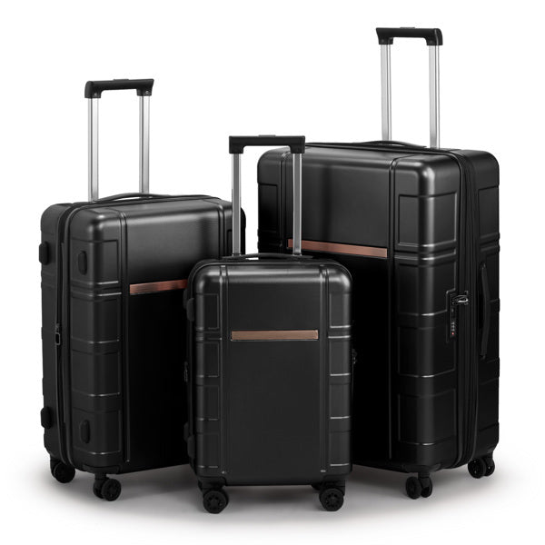 FCH 3-in-1 Luggage Set with Double Silent Wheels, Wet/Dry Separation & ABS+PC Hard Shell