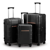 FCH 3-in-1 Luggage Set with Double Silent Wheels, Wet/Dry Separation & ABS+PC Hard Shell