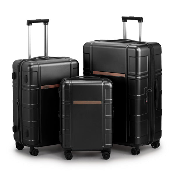 FCH 3-in-1 Luggage Set with Double Silent Wheels, Wet/Dry Separation & ABS+PC Hard Shell