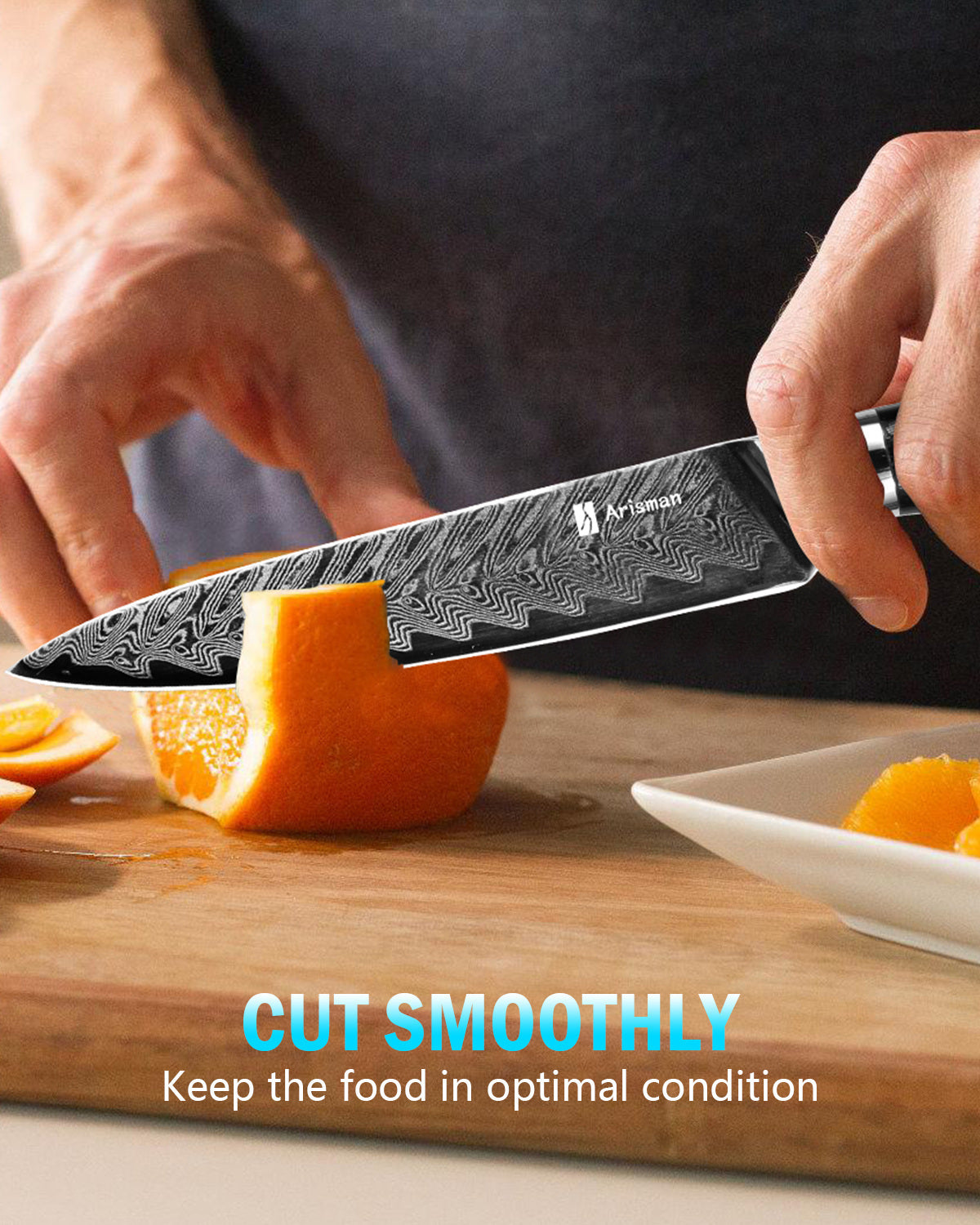 5-Inch Japanese Damascus VG-10 Utility Knife – Full-Tang Small Kitchen Knife with Ergonomic G10 Handle