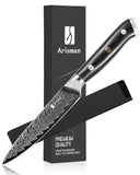 5-Inch Japanese Damascus VG-10 Utility Knife – Full-Tang Small Kitchen Knife with Ergonomic G10 Handle