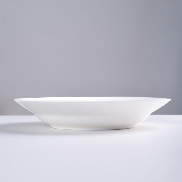 9.5-Inch Pure White Soup Plate – Set of 6 Elegant Dinner Plates